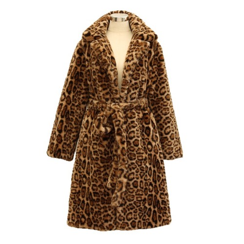 Women warm coat winter - winter, leopard