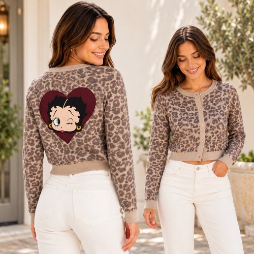 Nwt betty boop leopard graphic - betty,